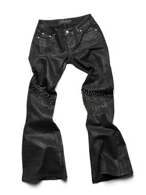 Racer worldwide BLACK WAXED SPIKE DENIM